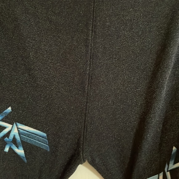 LULAROE “ONESIZE” faded black leggings blue & white USA logo. - Picture 4 of 6